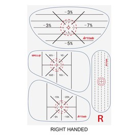 Arttodo Golf Impact Tape, Golf Impact Sticker, Golf Ball Tracker, Self-Teaching Sweet Spot and Consistency Analysis, 100 Sheet (400 Labels), Golf Gift:_Right Handed_200 Labels/50 Sheets/Box