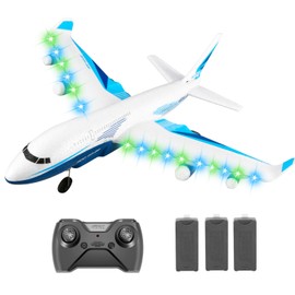 4DRC G2 Foam Remote Control Airplanes RC Planes for Kids Adults, RC Airplane Fighter Jet with 3 Battery for Beginners Adult Light, Airplane Toy Gifts for Kids Boys （3 Battery）
