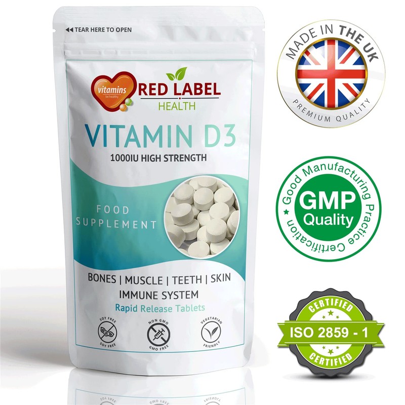Vitamin D3 Tablets 1000IU, 120 Vitamin D Supplement Tablets (4