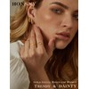 Honsny Gold Initial Rings for Women Non Tarnish 18K Gold