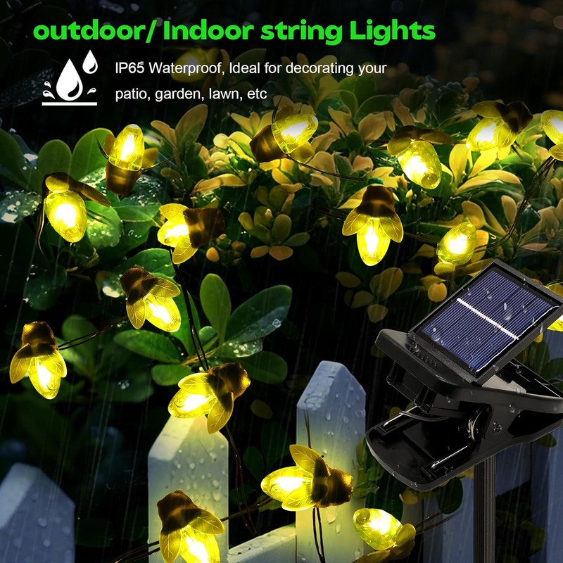 ANGMLN 2 Pack Solar Firefly Lights, 30 LED Solar Fireflies