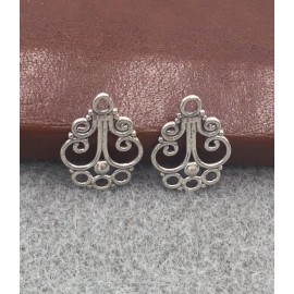 Uniqueafricanarts.com 2 pieces oF Sterling Silver .925 - Bali Filigree Chandelier connector-Earr