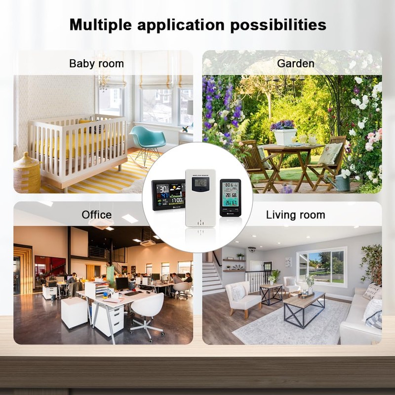 KETOTEK Transmitter Wireless Outdoor Weather Station Humidity Temperature Sensor