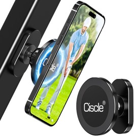 Ciscle Magnetic Golf Cart Phone Holder, Aluminum Phone Mount with N52 Magnets, Golf Cart Accessories Compatible with MagSafe iPhone 16 Pro Max Plus 15 14 13 12 (Magnetic Phone Holder)