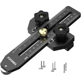 Puriwood Thin Rip Jig Table Saw Guide – Repetitive Narrow Strip Cutting Tool, Fits 3/4" x 3/8" T Slot&U, Laser-Etched Scale Cutting Guide with One-Way Bearing, Works with Table Saw, Router, Band Saw