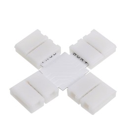 uxcell 2pcs Cross Shape 4 Way 4 Pin Connector Adapter for 5050 PCB Led Strip with 10mm strip Light
