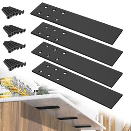 Eegoowa 4-Pack Countertop Support Brackets Hidden Countertop Support 0.25" Thick Knee Wall Support Bracket Heavy Duty Bracket for Quartz/Granite/Wood/Concrete Countertops Screws Included (4, 12in)