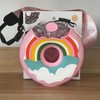 Doughnut Bottle 380ML Cute Leakage Proof Portable BPA Free Silicone