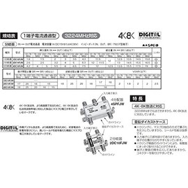 Maspro 1DC10FJW-B (1DC10FJR-B Successor to 1DC10FJR-B 4K and 8K Satellite Broadcasting (3,224 MHz) for Indoor Use