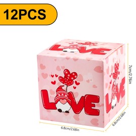 Lotsdonxia 12PCS Valentine's Day Theme Candy Box Creative Decoration Love Heart Wedding Candy Gift Box Suitable for Festivals, Parties, Couples, Gift Exchange -A