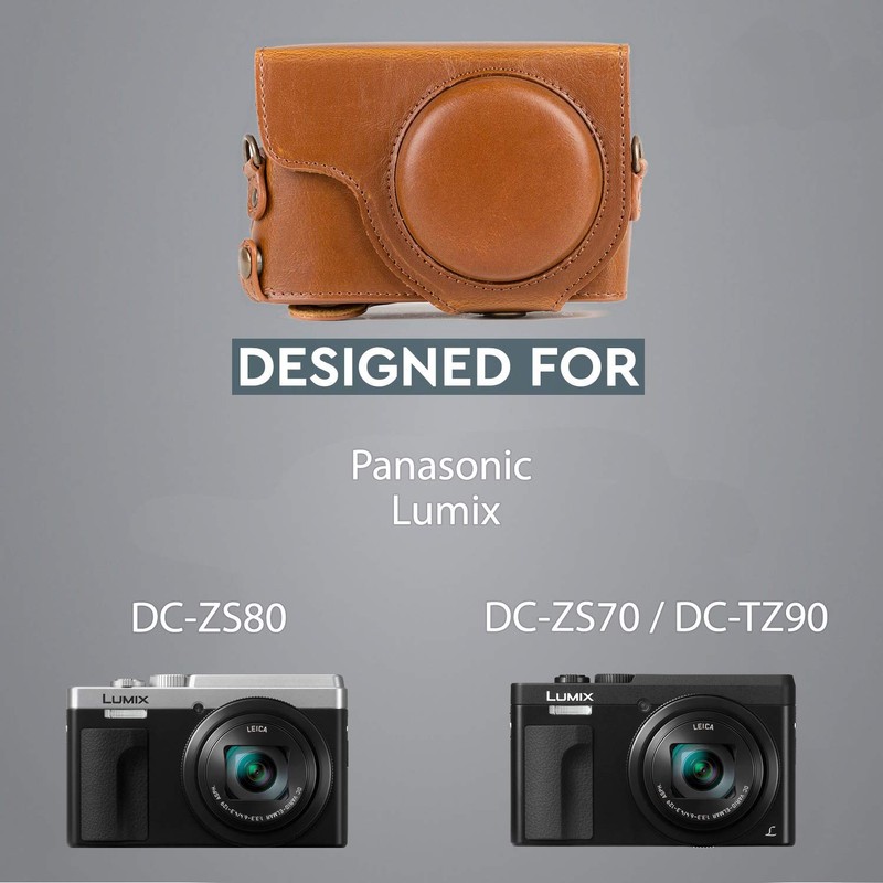 MegaGear MG1260 Ever Ready Leather Camera Case compatible with Panasonic