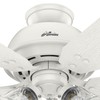 Hunter Fan 52 inch Fresh White Outdoor Ceiling Fan with