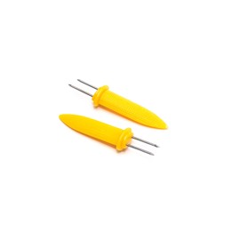 Fox Run 5398 Jumbo Corn Holders, Stainless Steel and Plastic, Set of 8