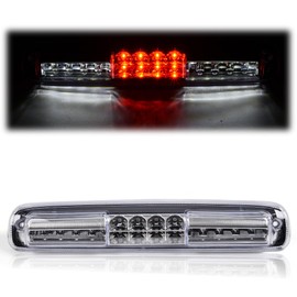 PIT66 LED 3rd Brake Light, Compatible with 99-06 Chevy Silverado 1500 2500 3500/99-06 GMC Sierra 1500 2500 3500/07 Chevy Silverado 1500 2500 3500 2500 HD Classic Brake Lamp Clear Lens Chrome Housing