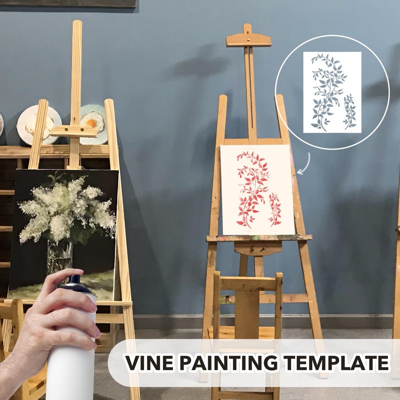 Reusable Tree Vine Leaf Stencil for Painting – A4 Ivy