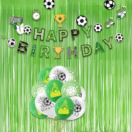 Football Tinsel Curtain Pastel Green - GREATRIL Boy Party Curtain Photo Wall Fringe Streamers Decoration for Dino St. Patrick Day Farm Jungle Hawaii Aloha Em 2024 Birthday Party