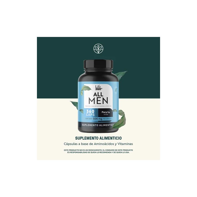 Life360+ All Men | Multivitamínico Hombre 360 Cápsulas | Aminoácidos