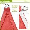 FLORALEAF Right Triangle Sun Shade Sail Bright Red 10'x10'x14.1' Air