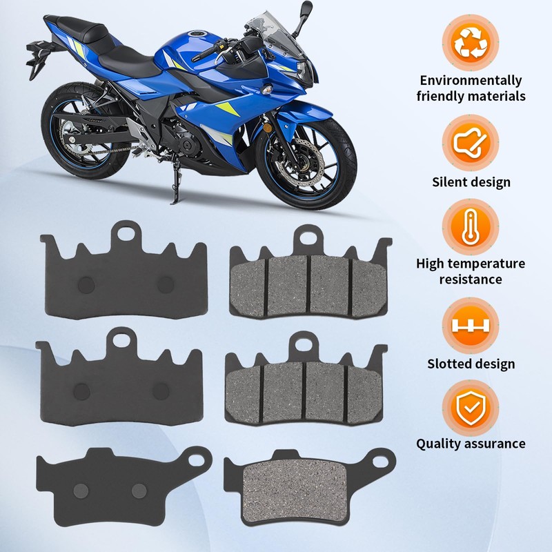 JCKLW Front and Rear Brake Pads for CAN-AM Spyder F3
