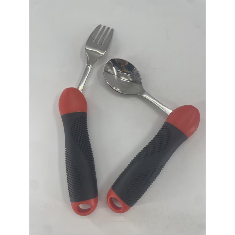 Adaptive Utensils, Weighted Special Supplies Spoon Fork Set, Weak Hand