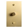 SELECT 1‑Gang Solid Brass Rotary Dimmer Switch, Satin Brass Finish,