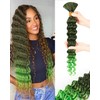 Deep Wave Bulk Braiding Hair-Wet and Wavy Human Braiding Hair,20
