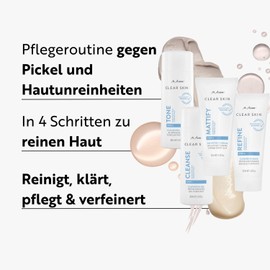 M. Asam Clear Skin Set of 4 (2 x 100 ml, 2 x 200 ml) - Anti Pimple Care for Pure Skin, Skin Care Set with Wash Gel, Toner, Mask & Cream, Pore Cleanser Face, Face Care Set for Women