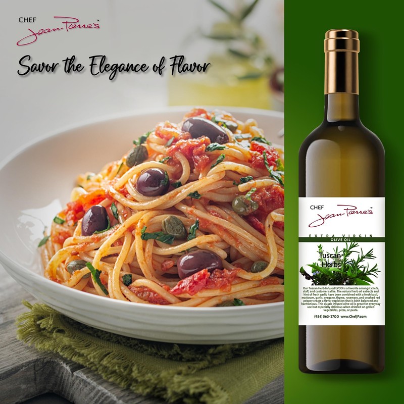 Chef Jean Pierre's Tuscan Herb Olive Oil - Naturally Infused,
