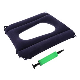 Mobestech Removable Seat Cushion Pad Inflatable Lumbar Support for Home Car Office Travel (Blue)