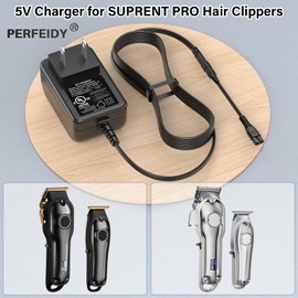 5V Charger Power Cord for SUPRENT PRO Hair Clippers UL Listed Power Supply