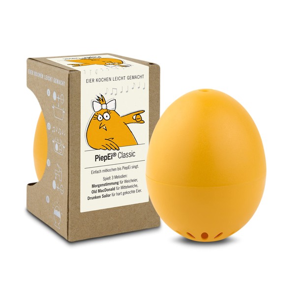 PiepEi Classic Orange - Singing Egg Timer for Cooking with