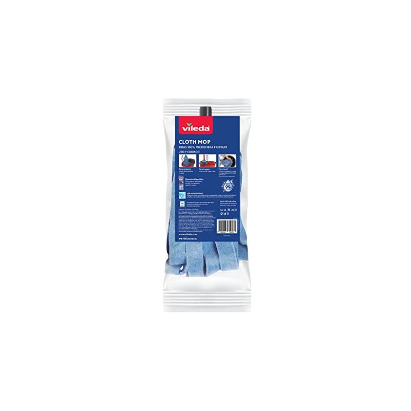 Vileda Repuesto de Cloth Mop, Trapeador Microfibra Premium para Limpieza