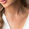 Mauzew White Gold Necklaces for Women Simple Silver Satellite Bead
