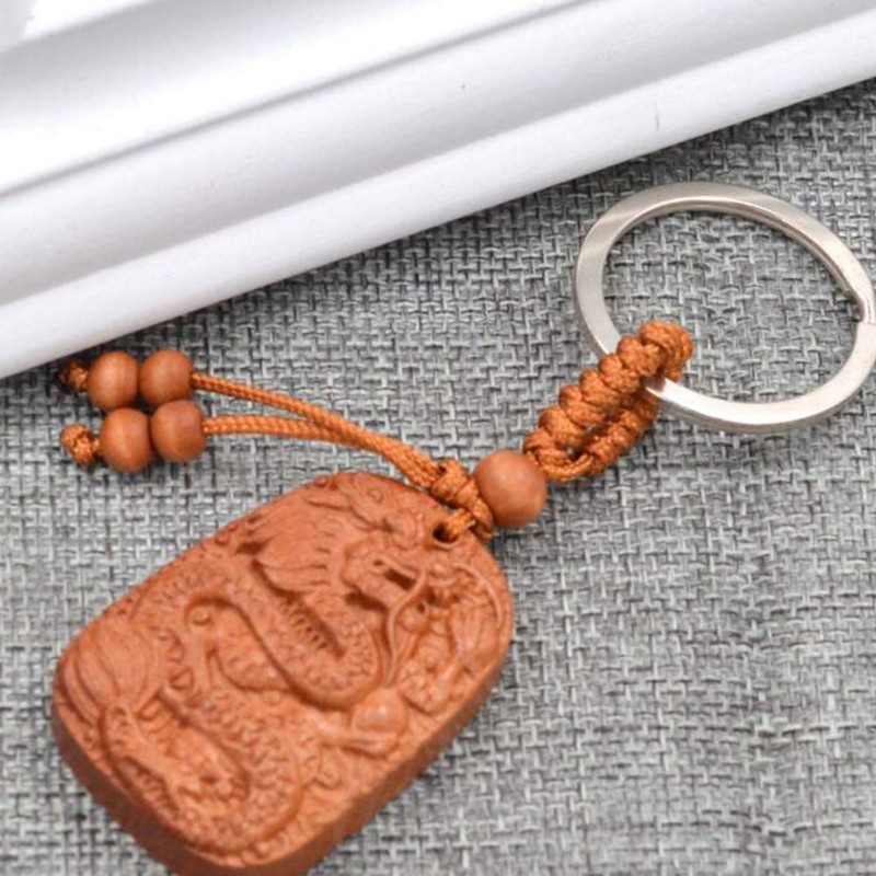 YISHUI HP0249 Rooting Dragon Keychain Key Chain Feng Shui Goods