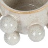 Bloomingville 4.25 Inches Round Stoneware Planter with Orbs and Reactive