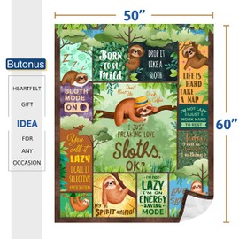 Sloth Gifts for Women/Girl/Men/Kids/Boys,Sloths Gifts for Girls,Gifts for Sloth Lovers,Sloth Lovers Gifts, Sloth Gift,Funny Sloth Gifts for Women for Christmas Birthday Blanket 60”x50”