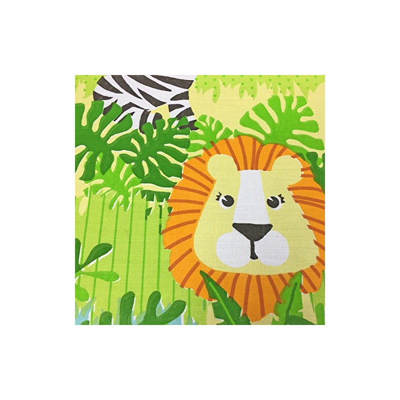 Just Contempo Kids Jungle Animals Duvet Cover Set, Single, Polyester-Cotton