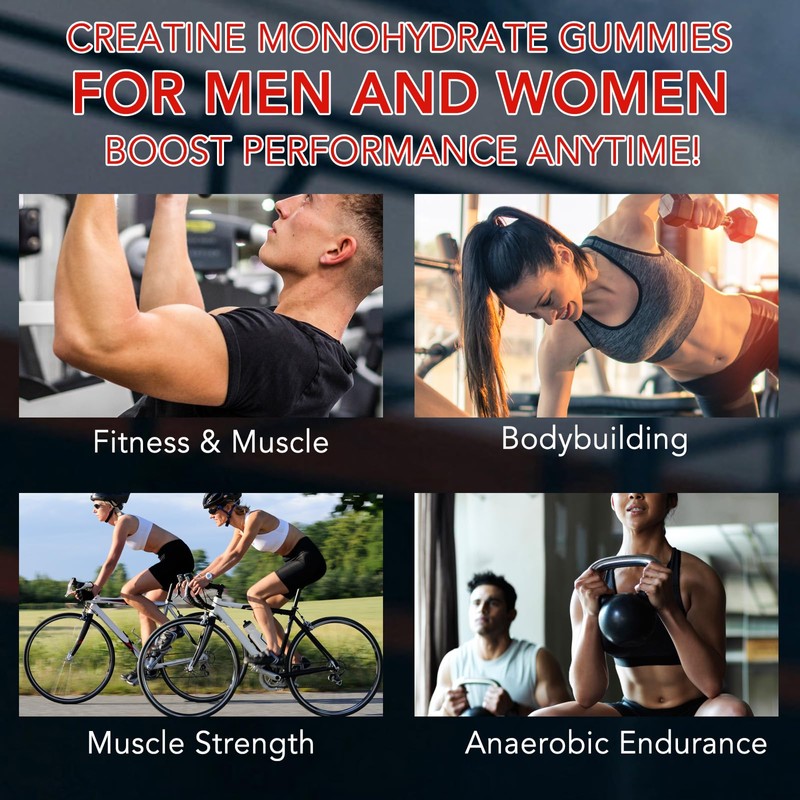 AEBEFBAW Creatine Monohydrate Gummies for Men & Women – Sugar