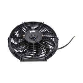 1 SET Black Fan 12" inch Universal Slim Fan Electric Radiator Engine Cooling Fans Push Pull 12V With Mount Brackets And Tie Straps Kit