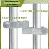 1-5/8" x 1-5/8" Chain Link Fence Gate Post Hinge Kit,