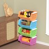 Uumitty 4 Tier Extra Large Stackable Baskets, Plastic Stackable Storage