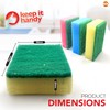 20pk Small Sponge Scourer for Kitchen | Blue, Pink, Yellow