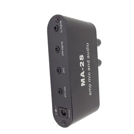 Yuemsh 3.5mm Condenser Microphone Amplifier Headphone Amplifier Music Audio Preamplifier Mixing Board MA-2S