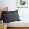 Bedsure Pillow Cases 2 Pack Dark Grey - Brushed Polyester