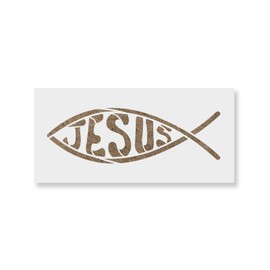 Jesus Fish Stencil Template - Reusable Stencils for Painting in Small & Large Sizes