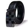Barry.Wang Men's Leather Belt Black Ratchet Belt with 3 Automatic