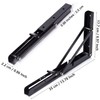Anhoer Foldable Shelf Brackets Black Heavy Duty 14 Inch Stainless