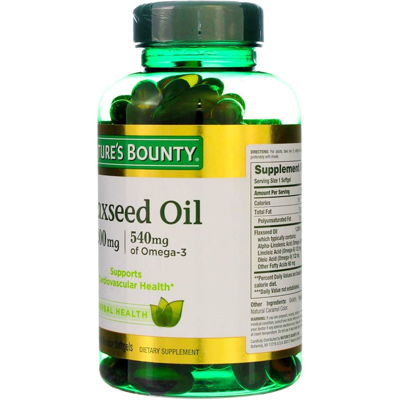 Nature's Bounty Flaxseed Oil 1200 mg, 125 Rapid Release Softgels