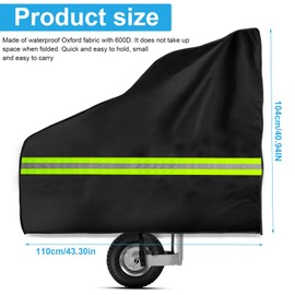 MeYuxg Drawbar Cover, 600D Universal Drawbar Cover, Horse Trailer for Trailer Drawbar and Caravan, Motorhome, Drawbar Cover with Reflective Edge, Waterproof and Wear-Resistant (Green)