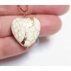 Kintsugi Smaller 3/4" 20mm White Howlite Broken Heart Mended with
